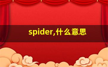 spider,什么意思