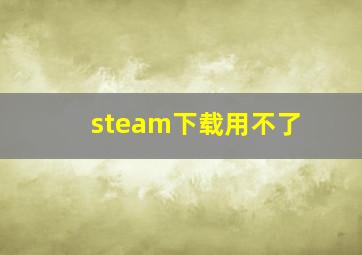 steam下载用不了