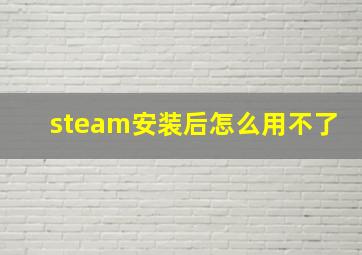 steam安装后怎么用不了