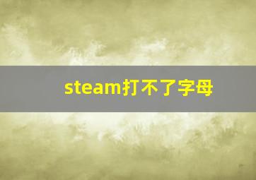 steam打不了字母