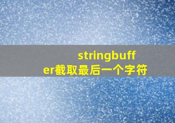 stringbuffer截取最后一个字符