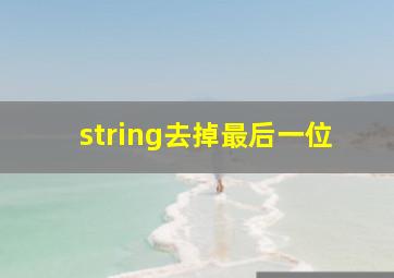 string去掉最后一位