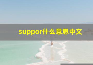 suppor什么意思中文