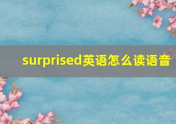 surprised英语怎么读语音