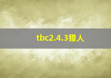 tbc2.4.3猎人