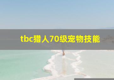 tbc猎人70级宠物技能