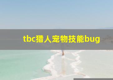 tbc猎人宠物技能bug