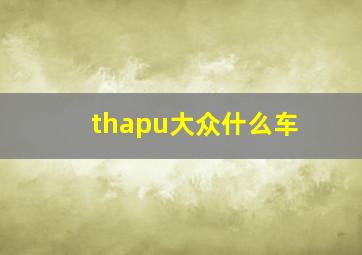 thapu大众什么车