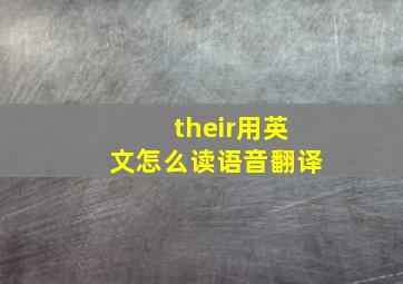 their用英文怎么读语音翻译