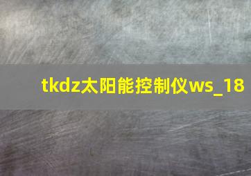 tkdz太阳能控制仪ws_18