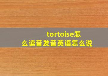 tortoise怎么读音发音英语怎么说