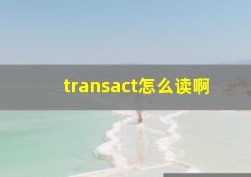 transact怎么读啊