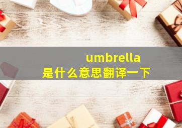 umbrella是什么意思翻译一下