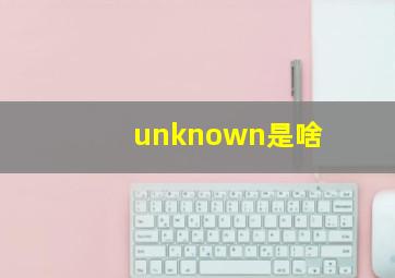 unknown是啥