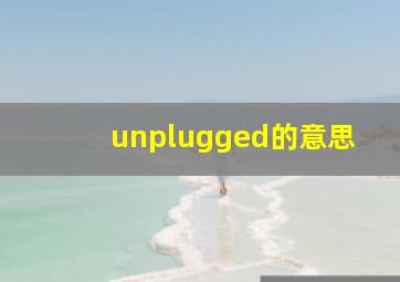 unplugged的意思