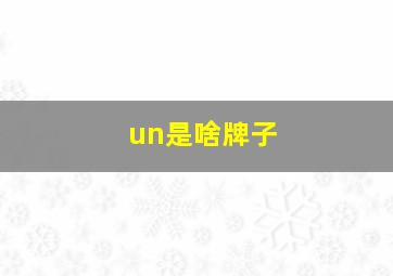 un是啥牌子