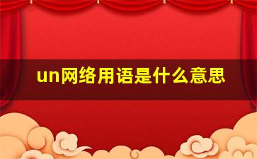 un网络用语是什么意思