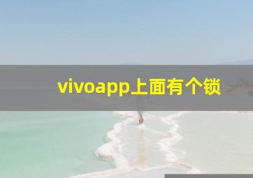 vivoapp上面有个锁