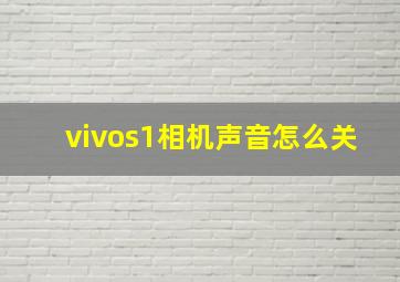 vivos1相机声音怎么关