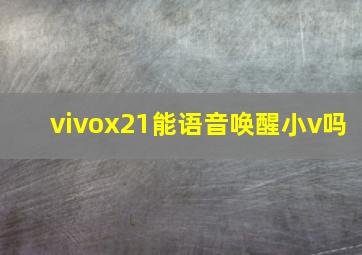 vivox21能语音唤醒小v吗