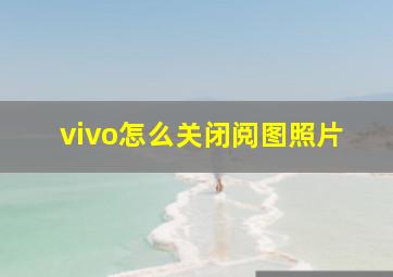 vivo怎么关闭阅图照片