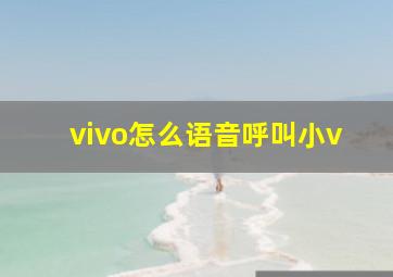 vivo怎么语音呼叫小v