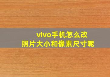 vivo手机怎么改照片大小和像素尺寸呢