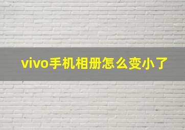 vivo手机相册怎么变小了