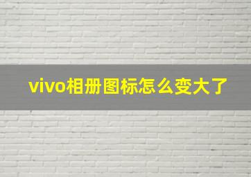 vivo相册图标怎么变大了