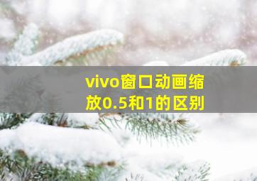 vivo窗口动画缩放0.5和1的区别