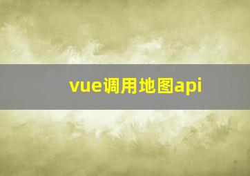 vue调用地图api