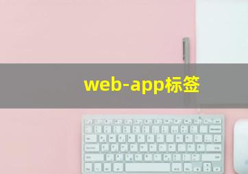 web-app标签