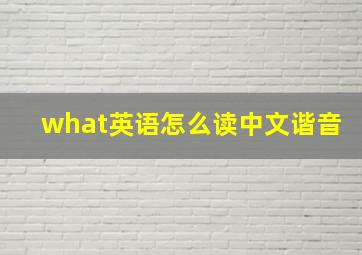 what英语怎么读中文谐音