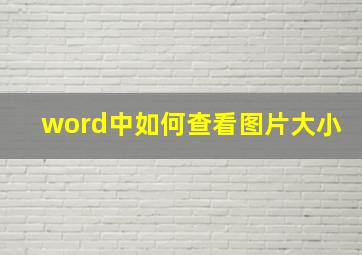 word中如何查看图片大小