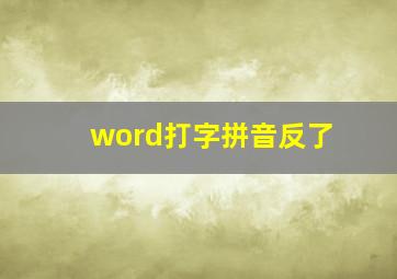 word打字拼音反了