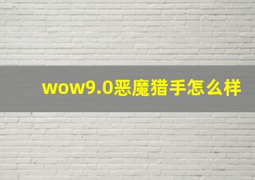 wow9.0恶魔猎手怎么样