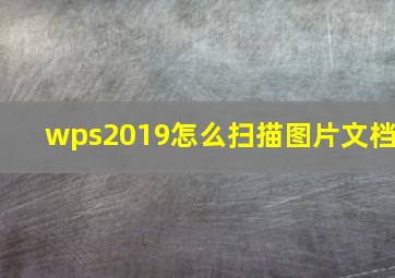 wps2019怎么扫描图片文档