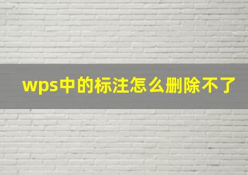 wps中的标注怎么删除不了