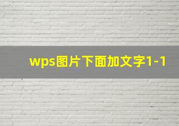 wps图片下面加文字1-1