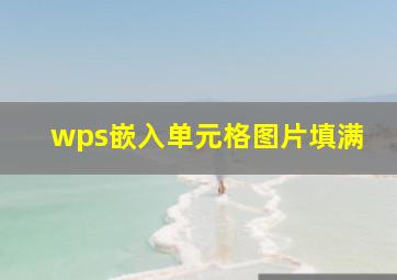 wps嵌入单元格图片填满