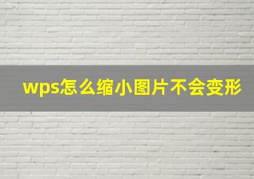 wps怎么缩小图片不会变形