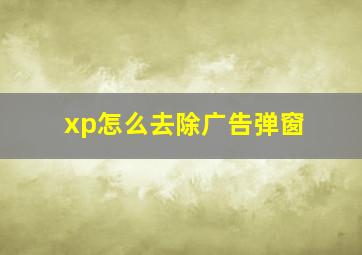 xp怎么去除广告弹窗