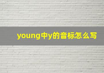 young中y的音标怎么写