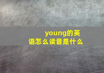 young的英语怎么读音是什么