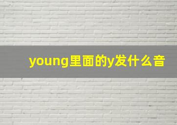 young里面的y发什么音