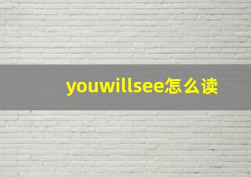 youwillsee怎么读