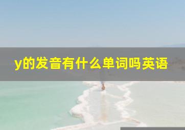 y的发音有什么单词吗英语