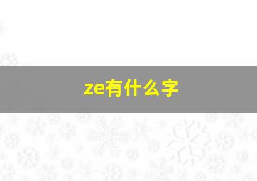 ze有什么字