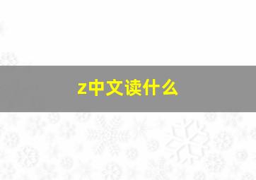 z中文读什么