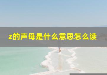 z的声母是什么意思怎么读